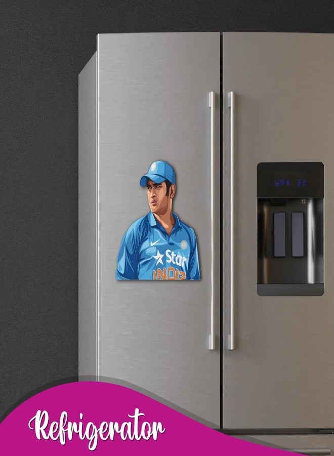 Bhai Please M S Dhoni Thala Wooden Fridge Magnet (Pack of 1) Gift for Cricket Fan, Husband, Boyfriend, Brother, Father, Uncle| Cricket World Cup - Image 4